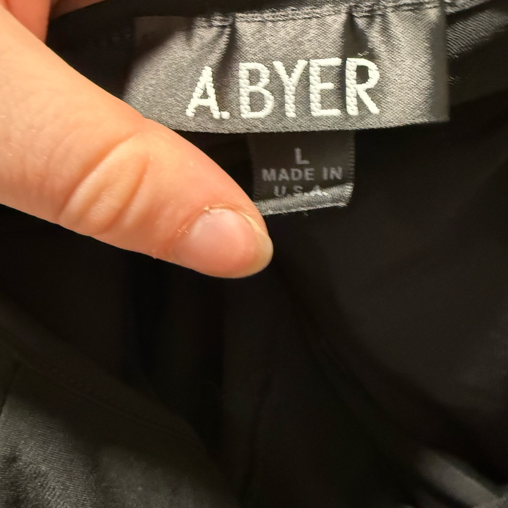 A. Byer Black Low V-Neck Blouse - Picture 7 of 7